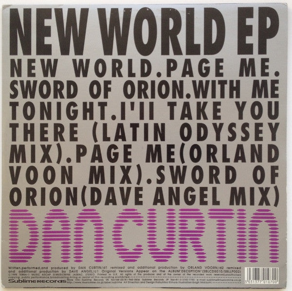 Dan Curtin : New World EP (2x12", EP)