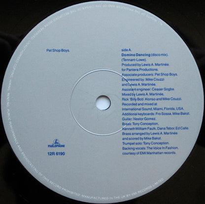 Pet Shop Boys : Domino Dancing (12", Ltd, Dou)
