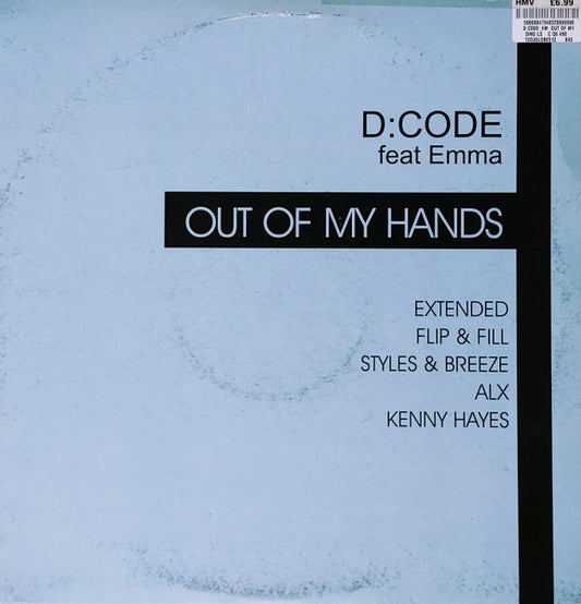 D:CODE Feat Emma* : Out Of My Hands (2x12", Promo)