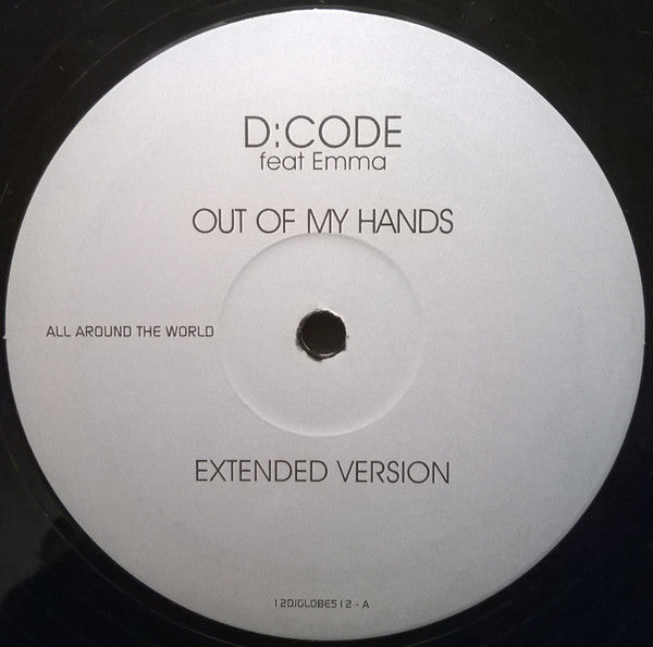 D:CODE Feat Emma* : Out Of My Hands (2x12", Promo)