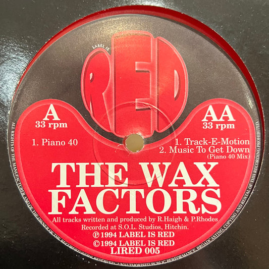 The Wax Factors : Piano 40 (12", Red)