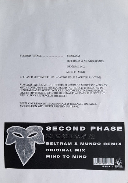 Second Phase : Mentasm (12")