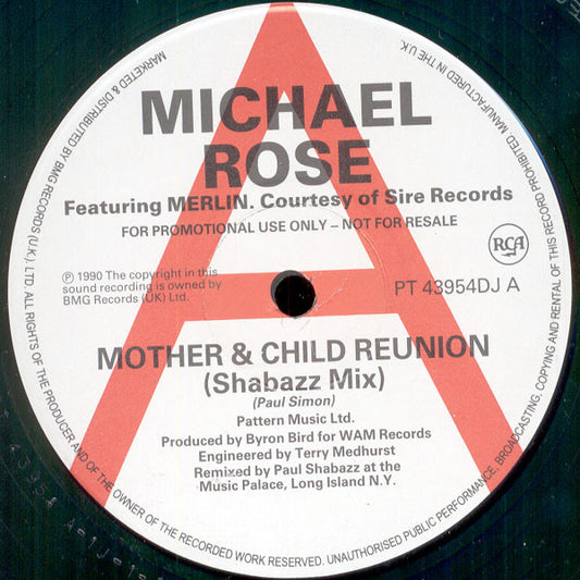 Michael Rose Featuring Merlin : Mother & Child Reunion (12", Promo)
