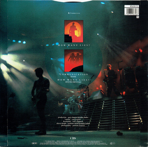 Spandau Ballet : How Many Lies? (12", Single)