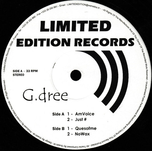 G. Dree : AmVoice (12")
