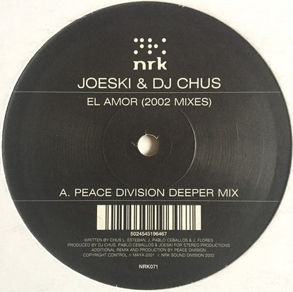 Joeski & DJ Chus* : El Amor (2002 Mixes) (12")