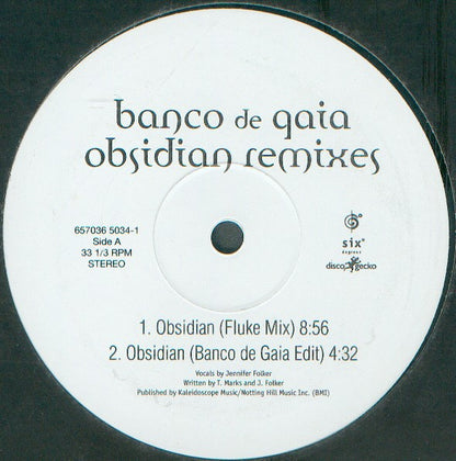 Banco De Gaia : Obsidian Remixes (12")