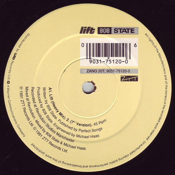 808 State : Lift / Open Your Mind (12")