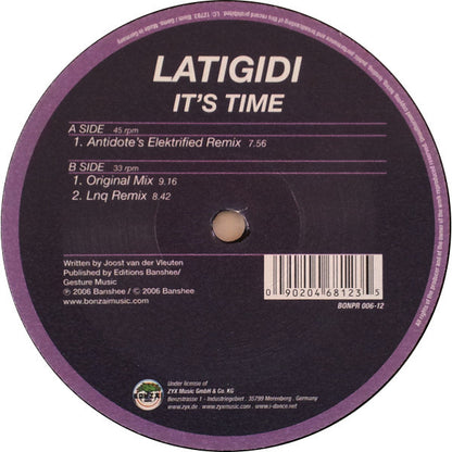 Latigidi : It's Time (12")