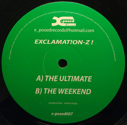 Exclamat!on-Z !* : The Ultimate / The Weekend (12")