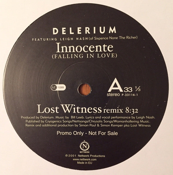 Delerium : Innocente (Falling In Love) (2x12", Promo)