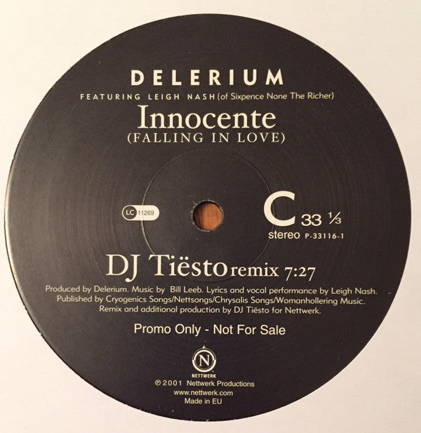 Delerium : Innocente (Falling In Love) (2x12", Promo)