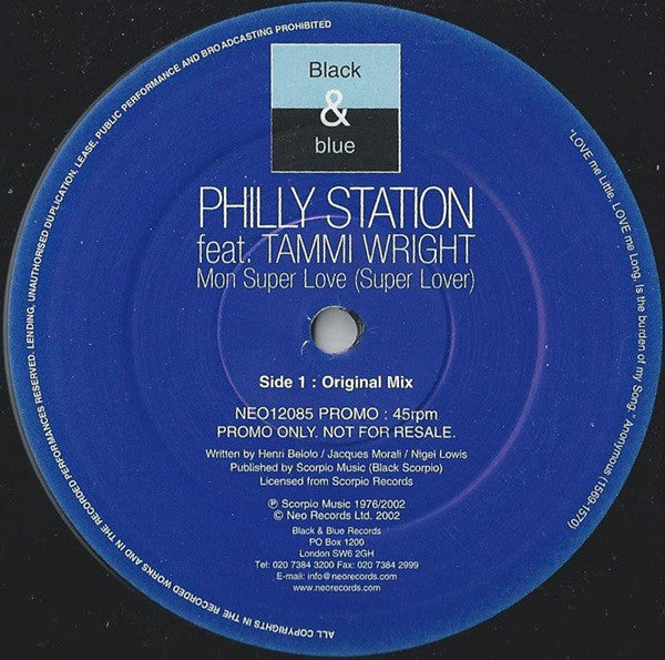 Philly Station : Mon Super Love (Super Lover) (12", Promo)