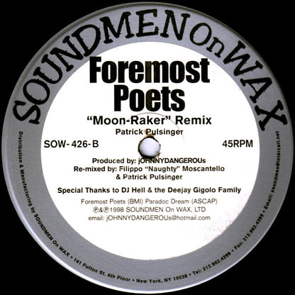 Foremost Poets : Moon-Raker Remix (12")