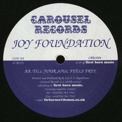 Joy Foundation : The One I Was / Till Your Soul Feels Free (12")
