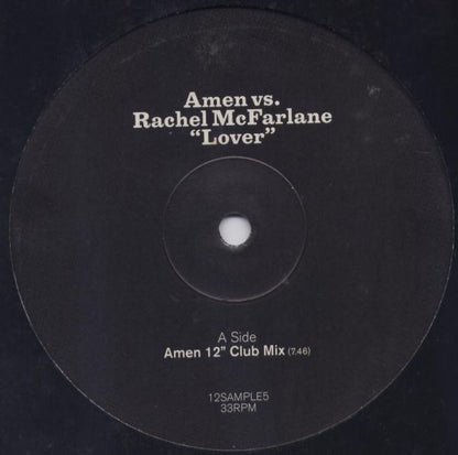 Amen* Vs. Rachel McFarlane : Lover (12", Promo)