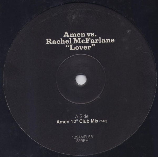 Amen* Vs. Rachel McFarlane : Lover (12", Promo)