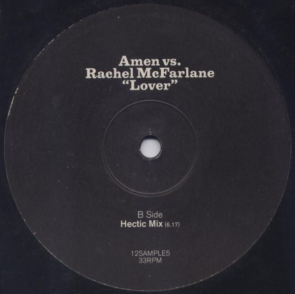 Amen* Vs. Rachel McFarlane : Lover (12", Promo)