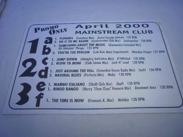Various : Promo Only Mainstream Club: April 2000 (3xLP, Promo)
