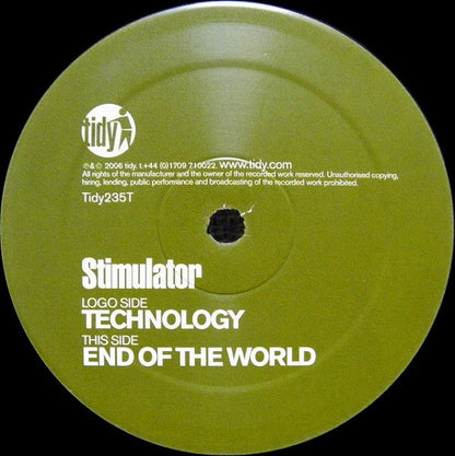 Stimulator : Technology / End Of The World (12")