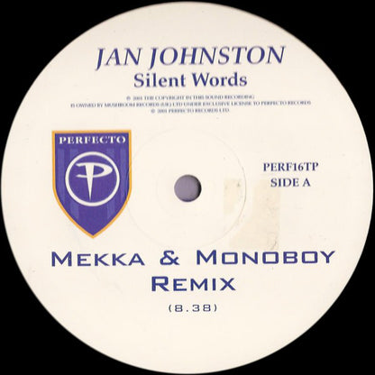 Jan Johnston : Silent Words (2x12", Promo)