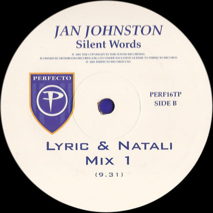 Jan Johnston : Silent Words (2x12", Promo)