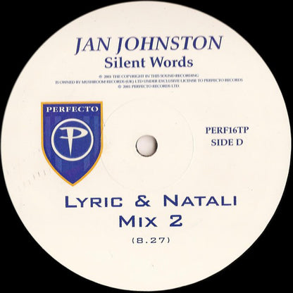 Jan Johnston : Silent Words (2x12", Promo)