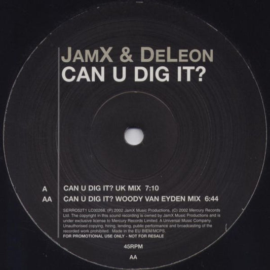 JamX & De Leon : Can U Dig It? (12", Promo)