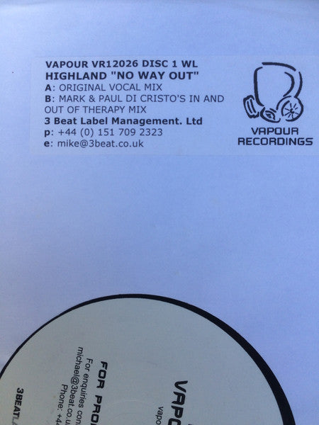 Highland : No Way Out (Disc 1) (12", Promo)