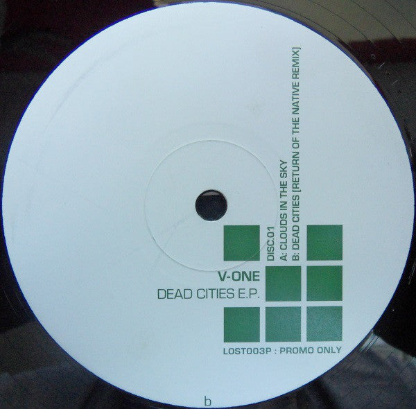 V-One : Dead Cities E.P. (12", EP, Promo, Dis)