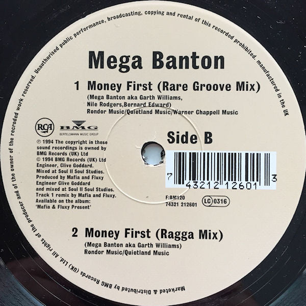 Mega Banton : Money First (Remixes) (12")