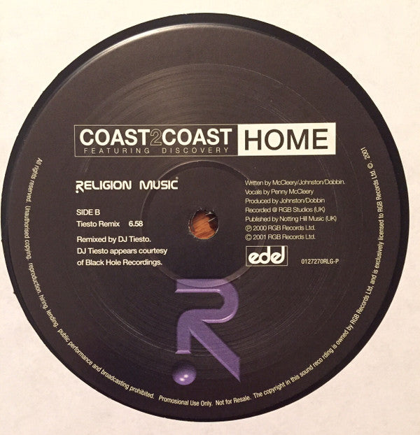 Coast2Coast* Featuring Discovery (4) : Home (12", Promo)