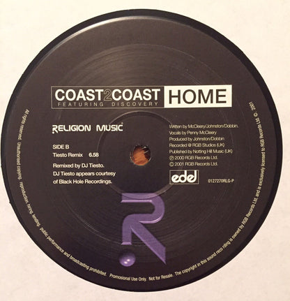 Coast2Coast* Featuring Discovery (4) : Home (12", Promo)