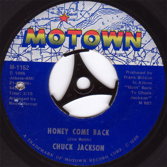 Chuck Jackson : Honey Come Back (7", Single, Mono, ARP)