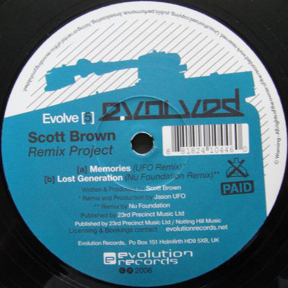 Scott Brown : Memories / Lost Generation (Remixes) (12")