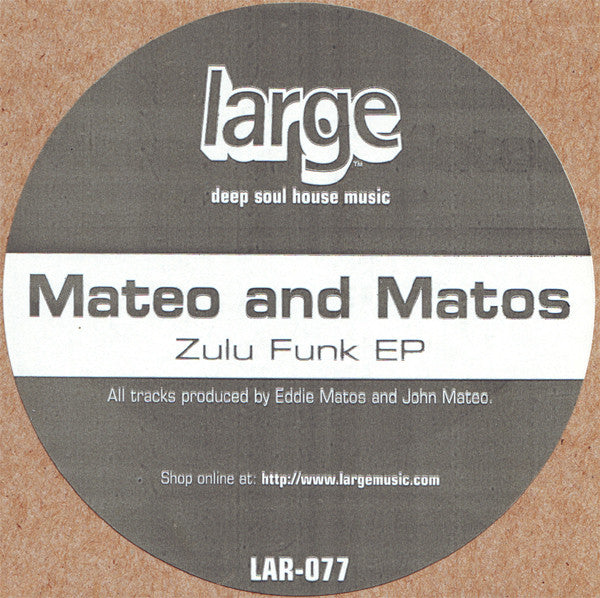 Mateo And Matos* : Zulu Funk EP (12", EP)