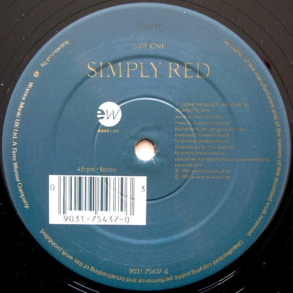 Simply Red : Something Got Me Started (12", Maxi)
