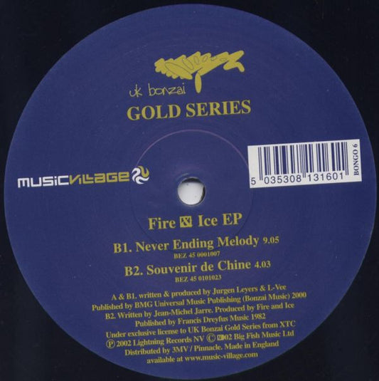 Fire & Ice : Fire & Ice EP (12", EP, Comp)