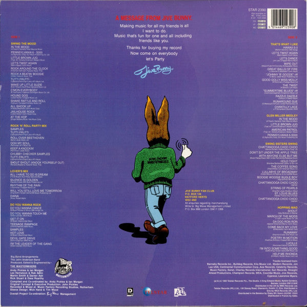 Jive Bunny And The Mastermixers : Jive Bunny - The Album (LP, Album, Dam)