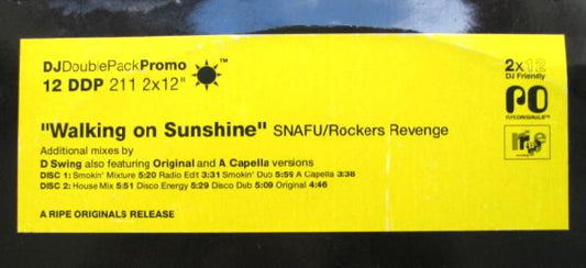 SNAFU (2) / Rockers Revenge : Walking On Sunshine (2x12")