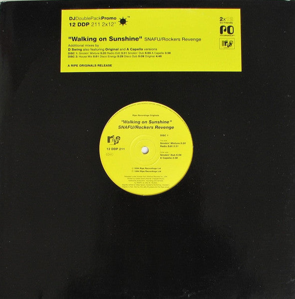 SNAFU (2) / Rockers Revenge : Walking On Sunshine (2x12")