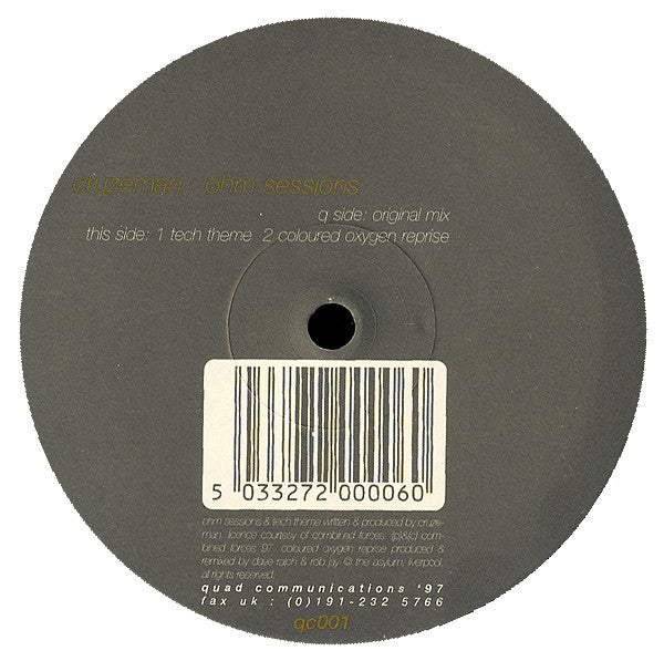 Cruzeman : Ohm Sessions (Mixes) (12")