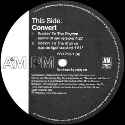 Convert : Rockin' To The Rhythm (12")