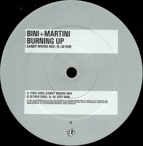 Bini + Martini* : Burning Up (12")