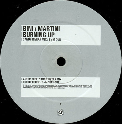 Bini + Martini* : Burning Up (12")
