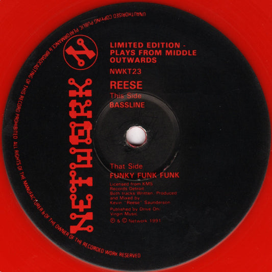 Reese : Funky Funk Funk / Bassline (12", Ltd, Red)