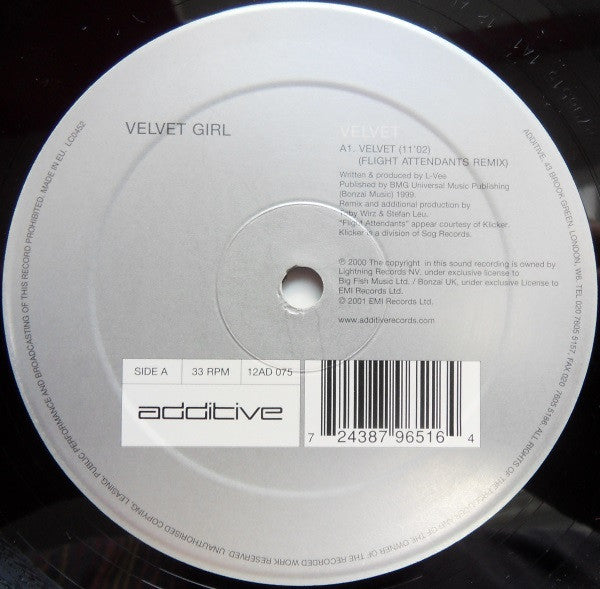 Velvet Girl : Velvet (12")