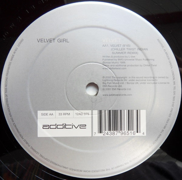 Velvet Girl : Velvet (12")