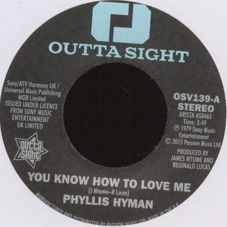 Phyllis Hyman : You Know How To Love Me (7", Single, RE)