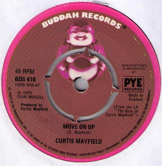 Curtis Mayfield : Move On Up (7", Single, RE)